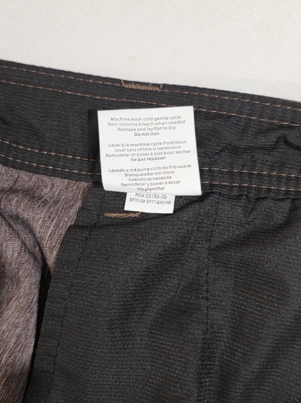 O'Neill Reserve Heathered Hybrid Flat Front Shorts Mens Size 34 - Picture 3 of 12